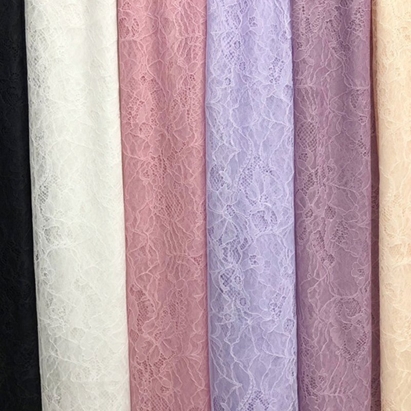Dress Bridal Warp Knit Lace Fabric for Women's Wear Wholesale Supplier 16